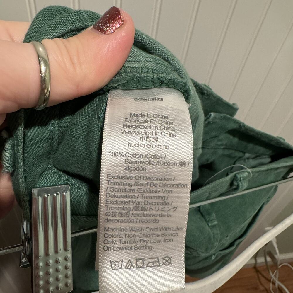 Madewell Baggy Straight Jeans Garment Dyed Green Size 28 - Picture 7 of 7
